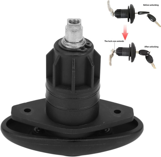 DOACT Kompressionsschloss für Wohnmobil-Kabinentüren in Schwarz, drehbar, 30 mm aus Zinklegierung und Nylon für Wohnwagen, Yacht und Wohnmobile - Bild 1