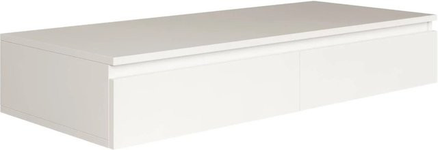 Selsey Bemmi Wand-Schminktisch in Weiß mit Schubladen, modern und matt - Bild 1