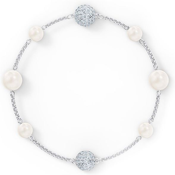 Swarovski Remix Classic Armband, Silber, Weiß, Perle, Damen - Bild 1