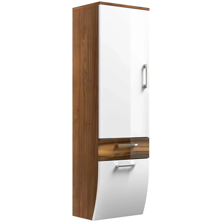 Posseik Bad-Hochschrank Rima in Walnuss mit Soft-Close-Türen und internen Regalen, Breite: 40 cm, Höhe: 134,5 cm - Bild 2