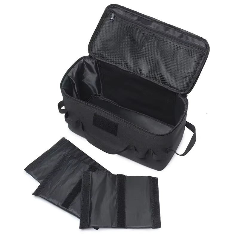 Multifunktionale Outdoor Werkzeugtasche für Camping und Gasbehälter von NANCY TINO in Grün und Schwarz - Bild 2