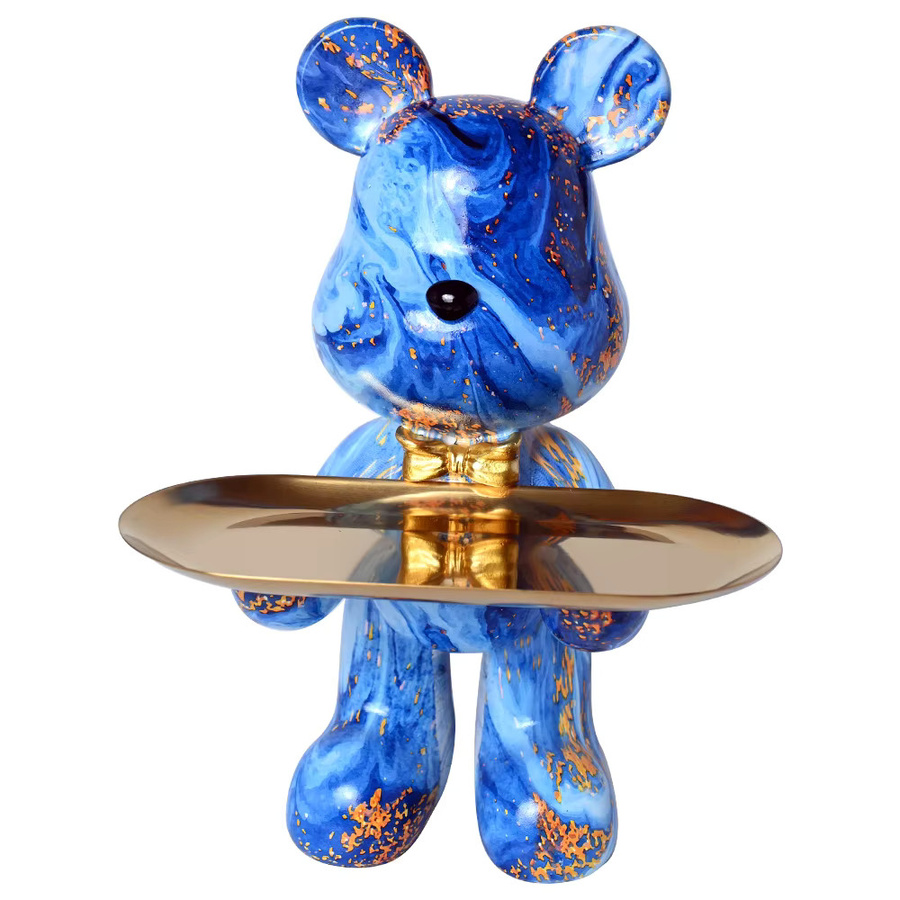 Milsccat Bunte Bär Skulptur aus Harz im Nordic Design als moderne Kunstfigur für deine Tischdekoration - Bild 2
