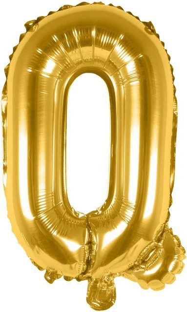 Rico Design Folienballon Buchstabe Q in Gold, Höhe: 36 cm - Bild 1