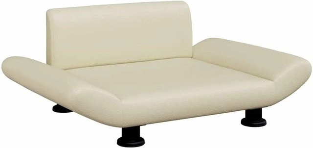 vidaXL Hundebett Sofa aus Kunstleder in Creme, B/T/H: 70 x 45 x 28 cm - Bild 1