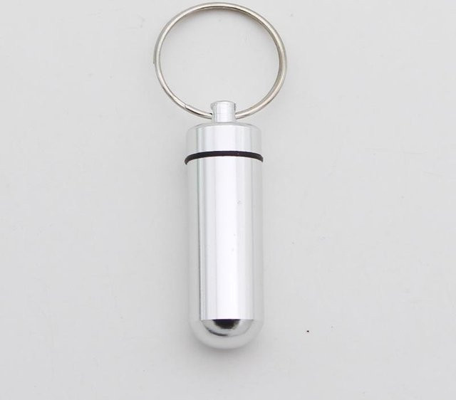 NATAWA Schlüsselanhänger Aluminium, Pille Box, Silber, Kinder - Bild 1