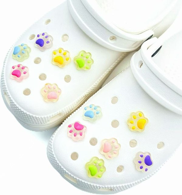 Schuh-Charm-Set Kunstharz, Cartoon-Nachtlicht, Kätzchen-Klaue, Unisex - Bild 1