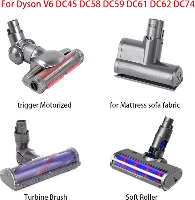 Motorisierter Ersatz-Turbo-Bürstenkopf für Dyson in Grau, passend für Heimböden und Teppiche - Bild 1