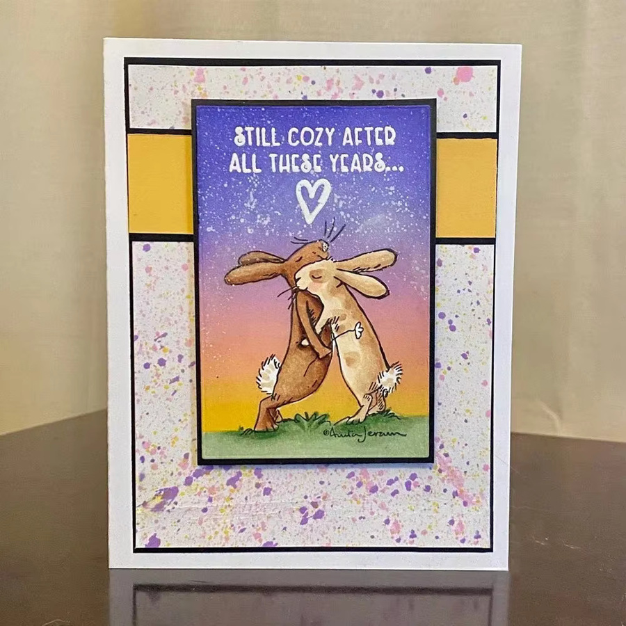 Stempel und Stanzformen Set für DIY Scrapbooking und Kartenherstellung mit Ostermotiv, Eiscreme und niedlichen Tieren wie Mäusen, Hunden und Katzen in Multicolour - Bild 4