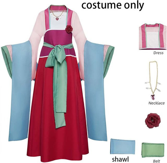 Halskette Damen, Rosa Kimono, Maomao Cosplay Kostüm Anime Apotheker-Tagebücher - Bild 1