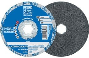 PFERD TOOLS COMBICLICK Vliesronde CC PNER Ø 125 mm Weich SIC Fein für Finish in Grau - Bild 1