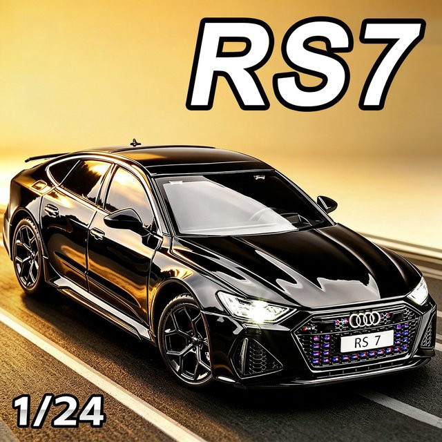 MAKEDA RS7 A6L Modellauto, 1:24, aus Legierung, mit Licht und Sound, Rückziehfunktion - Bild 1