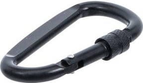 BGS Do it yourself Karabinerhaken 85795 D-Form mit Schraubsicherung in Schwarz - Bild 1