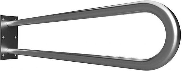Brillantbad BELP Stützgriff in U-Form aus Edelstahl gebürstet, Farbe Silber, B/T/H: 10,0 x 25,0 x 91,6 cm, 120 kg Traglast für Bad und WC - Bild 1