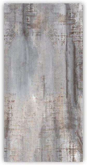 Walllux Duschrückwand Metall Loft in Grau mit Fliesenoptik aus Alu-Verbund, B: 125 cm, H: 255 cm, Dicke: 3 mm - Bild 1