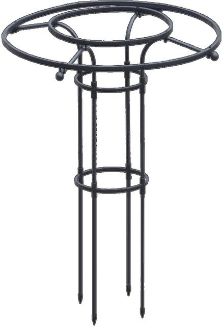 Aimo Rankgitter Obelisk aus Stahl in Schwarz als Gartengerüst für Kletterpflanzen wie Weinreben, Rosen, Clematis oder Gemüse - Bild 1