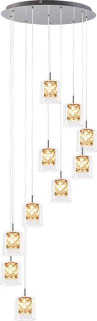 NETTLIFE Moderne Kristall Pendelleuchte G9 aus Glas und Metall in Silber und Transparent mit verstellbarer Höhe - Bild 1