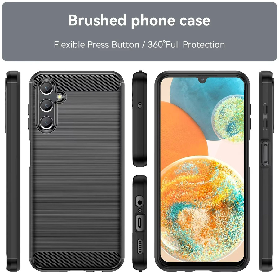 Stoßfeste TPU Schutzhülle mit Carbon Fiber Textur für Samsung Galaxy A05 A06 A15 A16 A25 A26 A35 A36 A54 A55 A56 in Schwarz - Bild 2