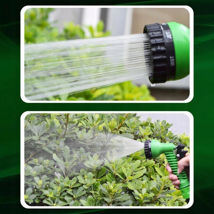 Flexibler Gartenschlauch 60 m mit Anschlüssen und Spritzpistole aus Kunststoff - Bild 3