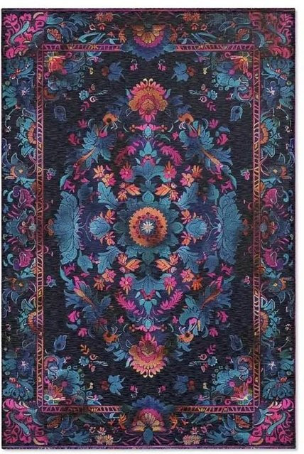 Lodestar Persischer Bereichsteppich Lila Floral Modern Klassisch B/T: 80 x 50 cm - Bild 1