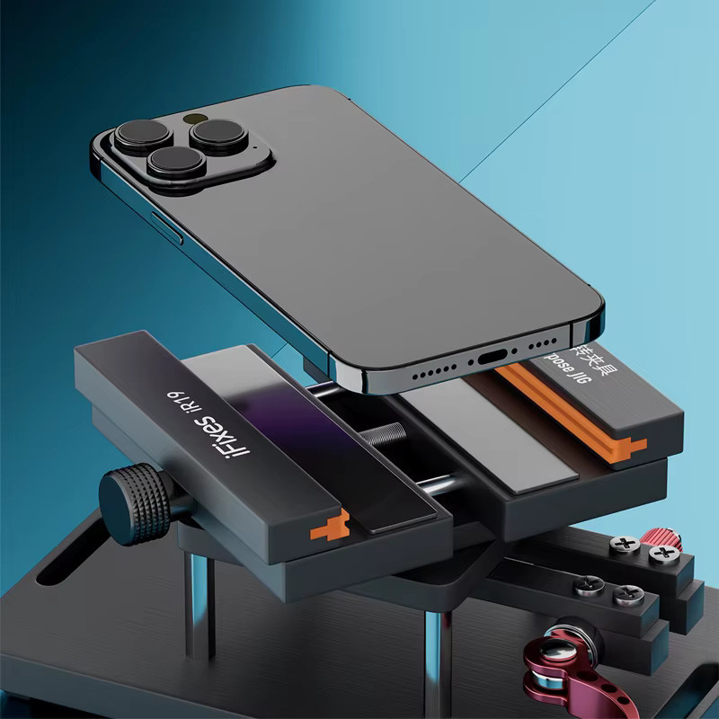 IFixes IR19 2-in-1 360 Grad drehbare Klemmvorrichtung in Schwarz zur Reparatur von iPhone, Samsung und Huawei als rutschfestes Werkzeug zum Entfernen der Glas-Rückseitenabdeckung - Bild 2