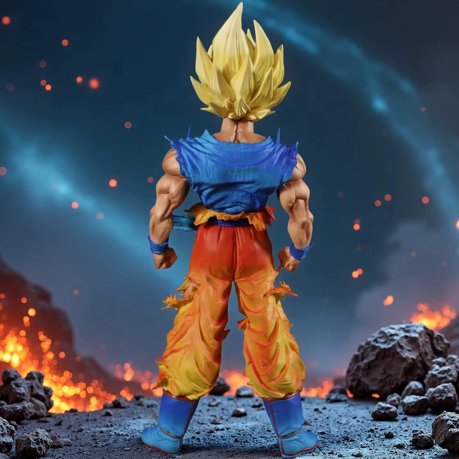 Bandai Dragon Ball Z Goku Anime-Figur, 27 cm, mit austauschbarem Kopf - Bild 2