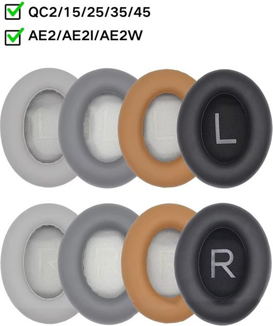 Bose Ersatz-Ohrpolster aus Lederschaum für Quiet Comfort QC2, QC15, QC25 und QC35 AE2/AE2i/AE2w Over-Ear Kopfhörer - Bild 1