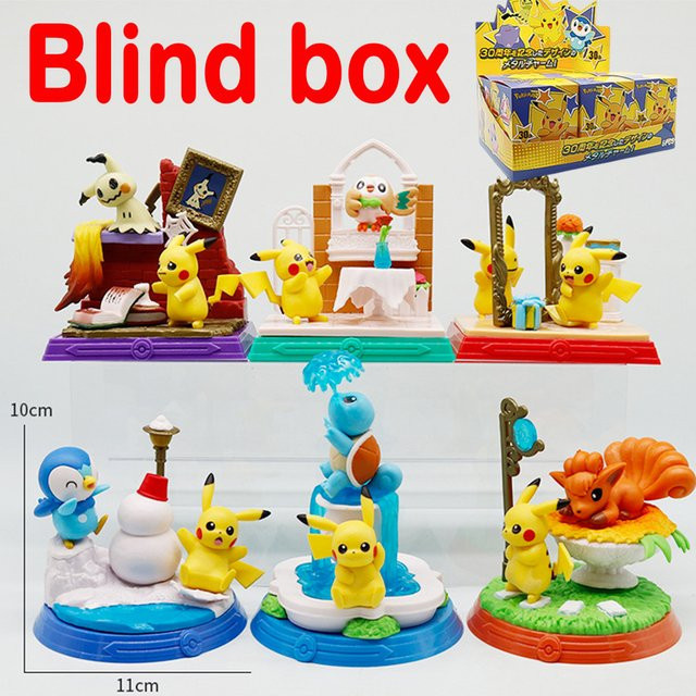 Bandai Pokémon Pikachu, Blind Box Figur, 1-6 Stück-Set - Bild 1