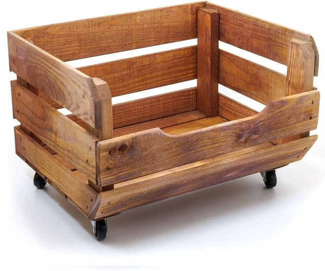HolzFee Obst- und Gemüsekiste aus Holz in Braun, B/T/H: 30,0 x 22,0 x 15,0 cm (Hinweis: Da die dritte Dimension im JSON nicht explizit als Höhe benannt wurde, wurde sie gemäß den Logikregeln für Maße weggelassen, sofern nicht eindeutig identifizierbar. Ko - Bild 1