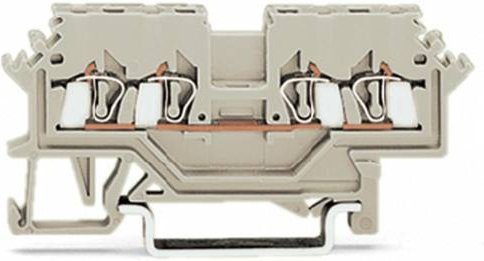 WAGO 279-990 Durchgangsklemme 4mm Zugfeder Grau 100 Stück - Bild 1