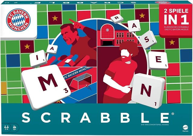 Mattel Scrabble FC Bayern München, Brettspiel, Wörterspiel - Bild 1