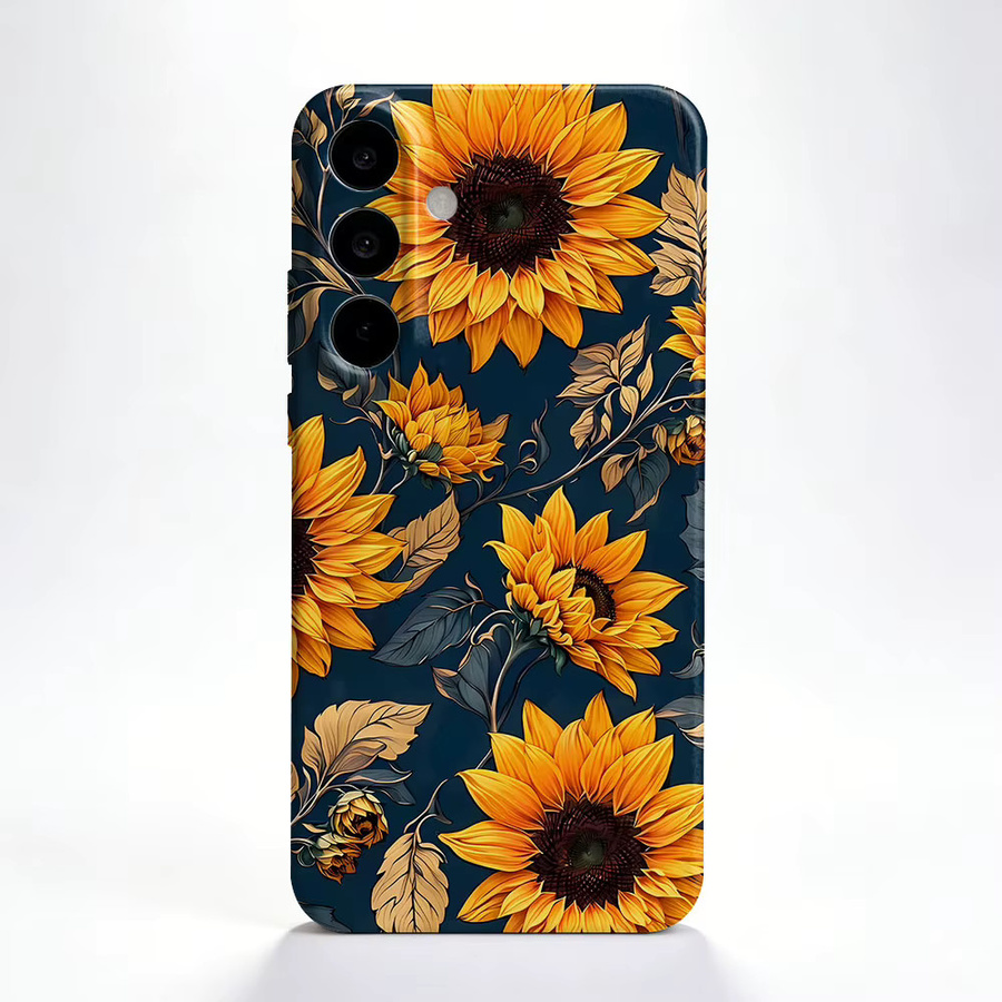 Stoßfeste Handyhülle mit Sonnenblumen-Design für Samsung Galaxy S26 S25 S24 S23 S22 Plus S21 Ultra Edge FE, Hart-PC, Mehrfarbig - Bild 2