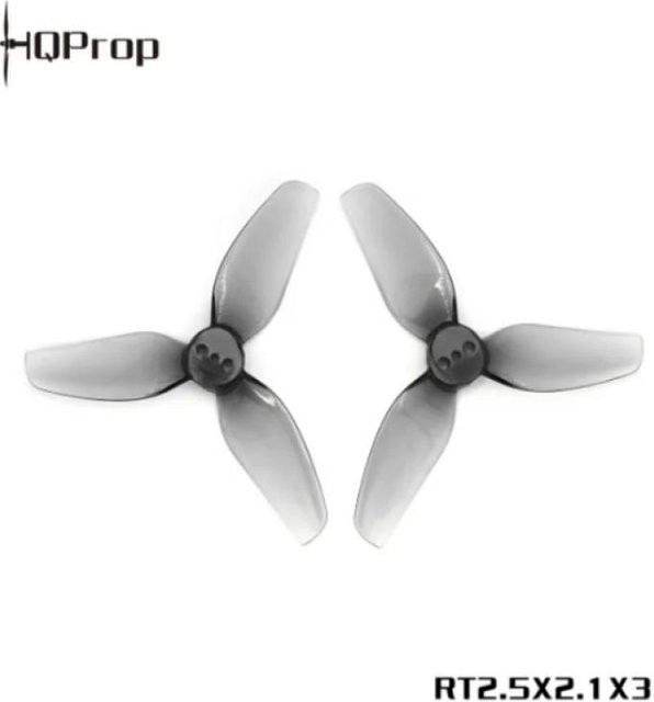 HQProp RT2.5X2.1X3, 2,5 Zoll 3-Blatt-Propeller, Grau, Kunststoff - Bild 1