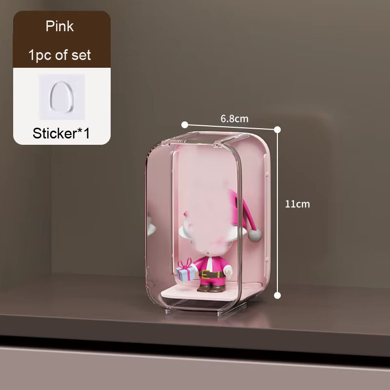 Staubdichte Acryl Aufbewahrungsbox aus Kunststoff in Transparent und Weiß für Blind Boxen und Figuren als Vitrine zur Organisation - Bild 2