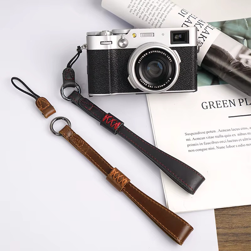 NiYi Kamera-Handgelenkband aus Leder in Braun für SLR, DSLR, Sony, Canon, Fuji, Fujifilm, Pentax und Panasonic Vlog-Kameras - Bild 2