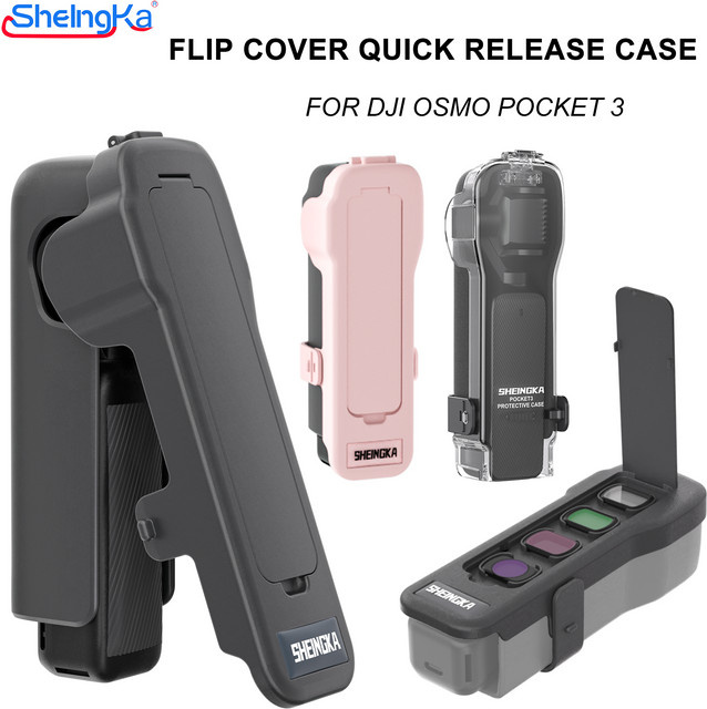 DJI Schutzhülle für OSMO Pocket 3 Klapphülle mit 4 Filterschlitzen und Elastikband in Schwarz - Bild 1