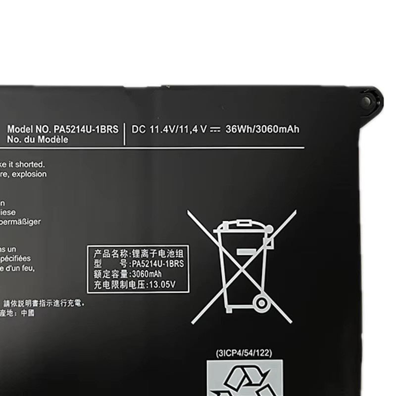 Toshiba Laptop Akku PA5214U-1BRS in Schwarz für Portege Z20T-B Z20T-C WT20-B Notebook Computer, 11,4 V 36Wh - Bild 3