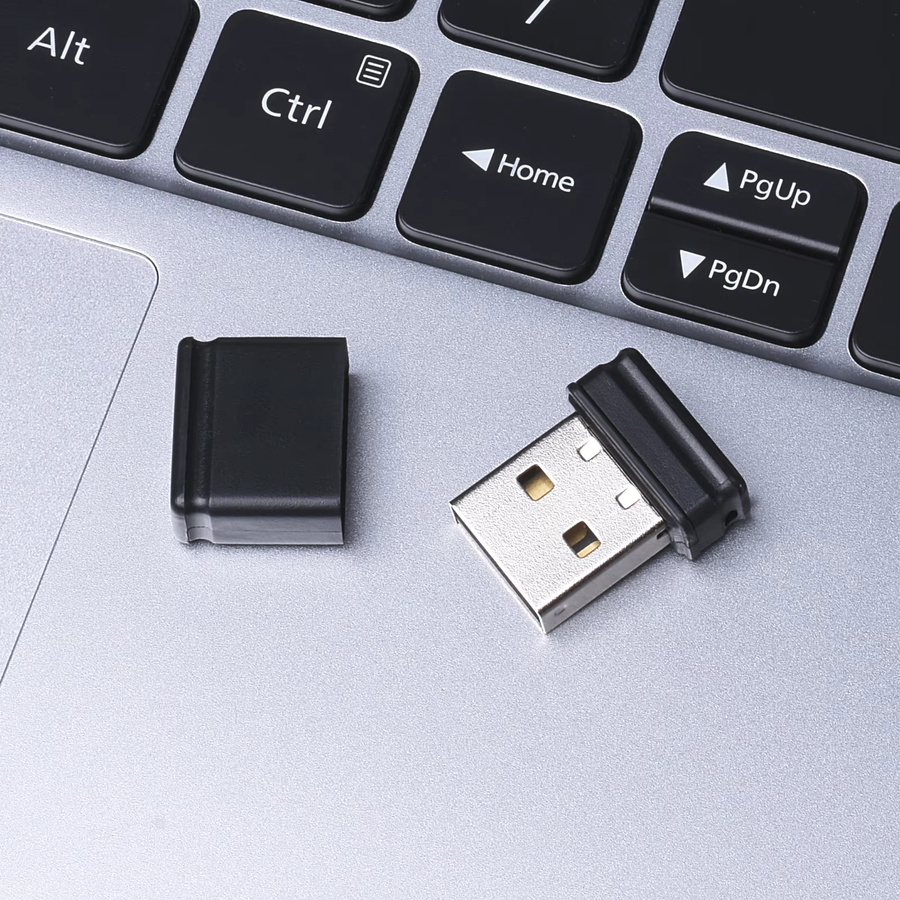 JASTER Mini USB-Flash-Laufwerk 128 GB in Schwarz mit Schlüsselanhänger - Bild 2