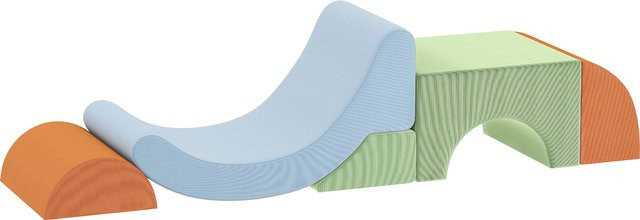 AIYAPLAY Softbausteine 5er-Set aus Schaumstoff in Cord-Optik, Mehrfarbig, B/T/H: 48 x 32 x 85 cm - Bild 1