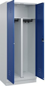 C+P PSA Doppel-Spind Classic PLUS mit Sockel, 2 Abteile, Stahlkonstruktion, Zylinderschloss, H x B x T: 195 x 80 x 50 cm - Bild 1