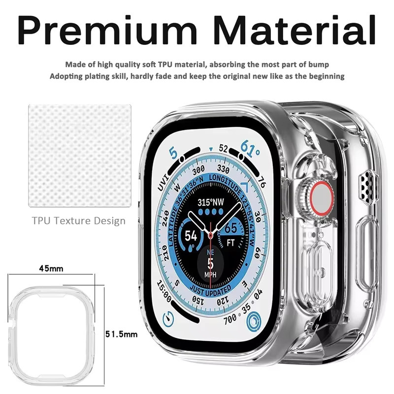 TPU-Abdeckung für Apple Watch Ultra 2, Bumper-Displayschutzfolie, Unisex - Bild 5