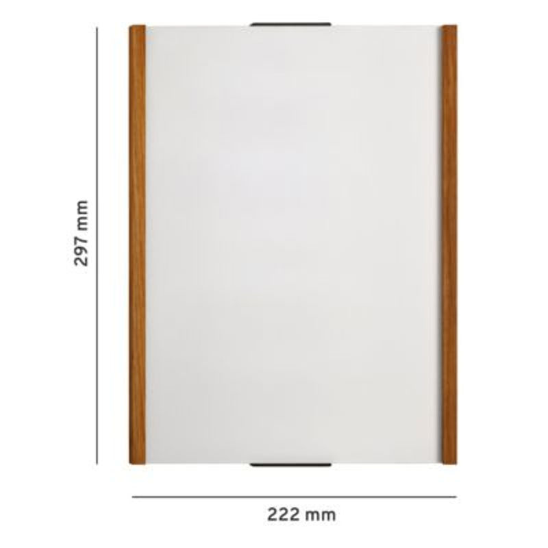 moedel Wandschild LMH DIN A4 Hochformat Holzrahmen mit Kappen für Klebe- oder Schraubmontage, B: 22,2 cm, H: 29,7 cm, silber/Eiche - Bild 2