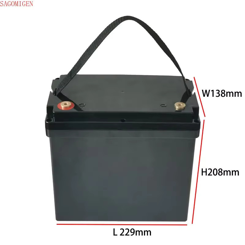 SAGOMIGEN LiFePO4 Batterie Aufbewahrungsbox für 32650/33140 Zellen, Schwarz, geeignet für 12V 24V Solar und USV Outdoor Power Anwendungen - Bild 2