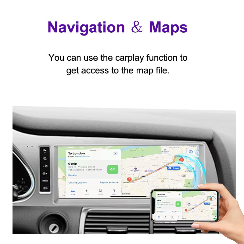 AUTOTOP Linux Auto-Multimedia-Stereoanlage für Audi Q7 4L 2005-2015 mit 10,25 Zoll Display, kabellosem Carplay, Android Auto, Wifi und Bluetooth in Schwarz - Bild 4