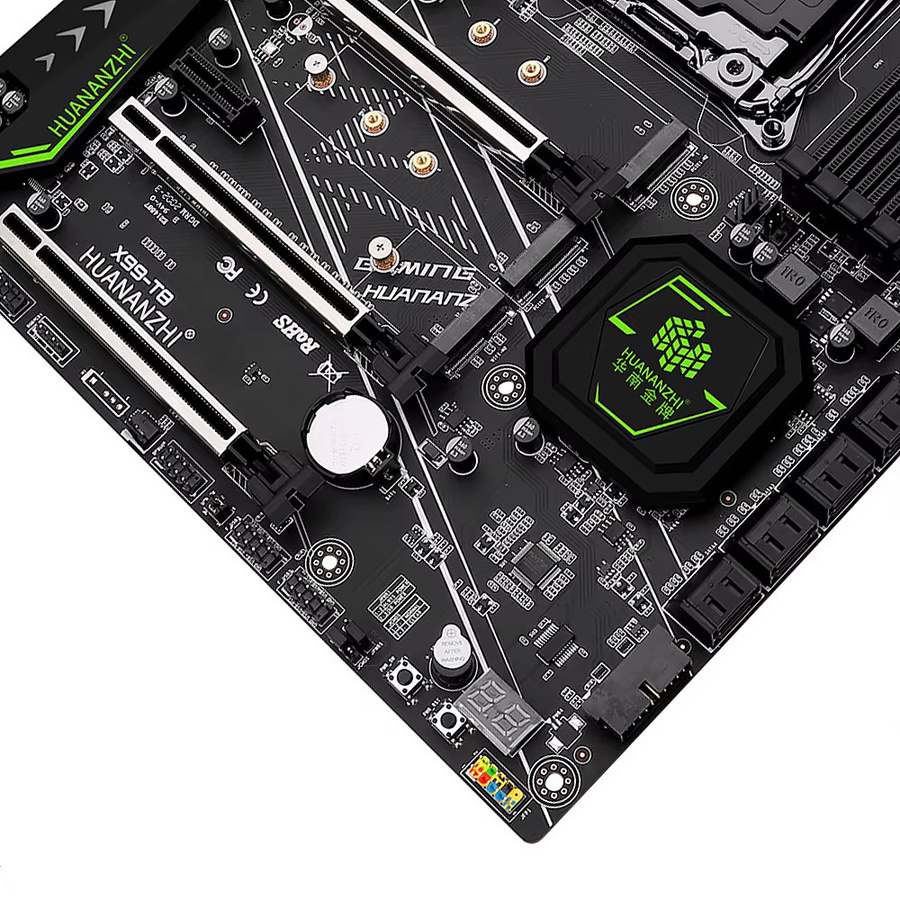 Huananzhi X99-T8 Motherboard in Schwarz mit Unterstützung für LGA 2011-3, NVMe M.2 SSD und DDR3 REG ECC Speicher sowie Xeon E5 V3 V4 Prozessoren - Bild 4