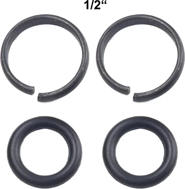 DAZZLEEX Schlagschrauber Sicherungsring Clip Set mit O-Ring Buchse für Luftwerkzeuge, Schwarz, 2 Sätze - Bild 1