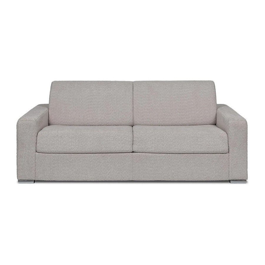 Schlafsofa Calito Vente-unique in Hellgrau mit Bouclé-Stoff, Breite: 216 cm - Bild 2