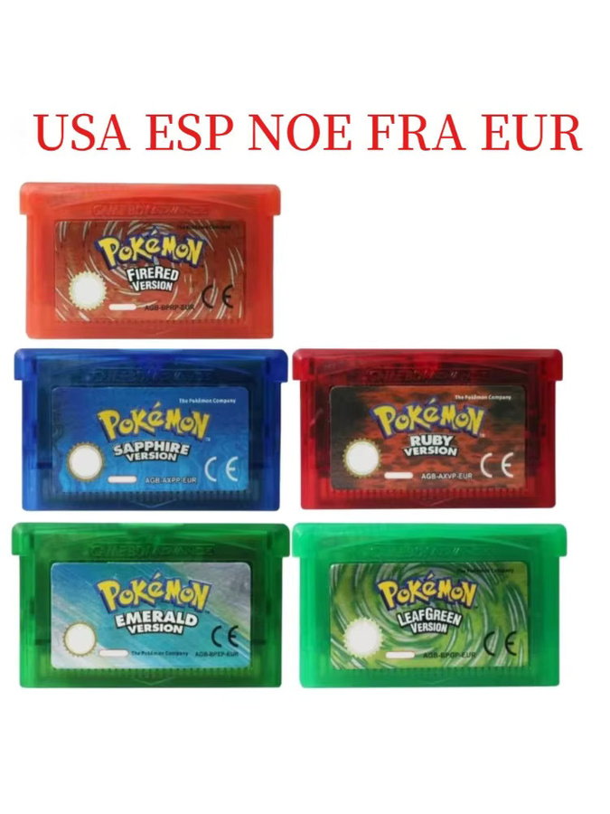 Bandai Pokemon GBA Videospiel-Cartridge 32-Bit RPG in 6 Sprachen für DS, NDS und GB, Multicolor - Bild 4