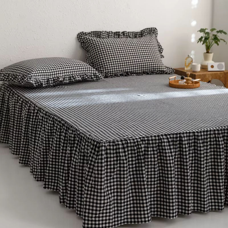 Bon enjoy Bettrock aus 100% Baumwolle im Plaid-Stil, Farbe: Schwarz - Bild 3