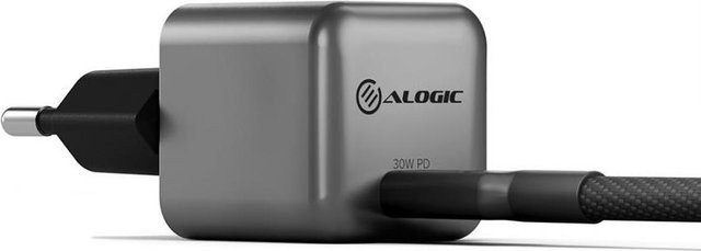 ALOGIC WCG1X30SGR-EU Ladegerät für Mobilgeräte mit USB-C in Schwarz-Grau - Bild 1