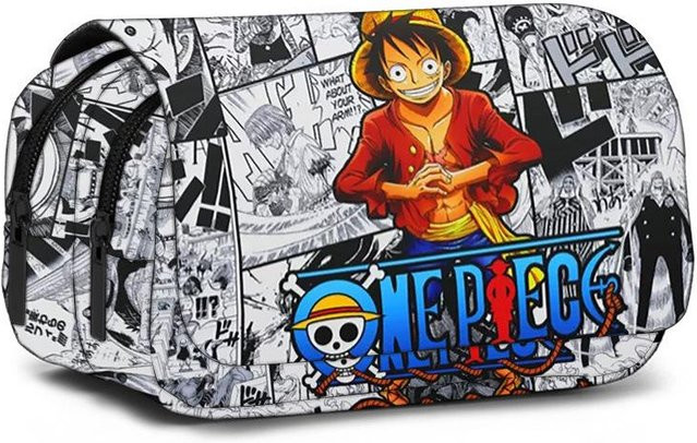 KTB One Piece Federmäppchen mit zweistufigem Design für Grund- und Mittelschüler, Multicolour - Bild 1